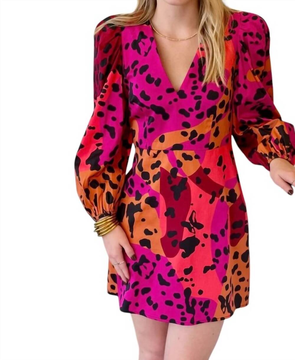 NEW ALDEN ADAIR panthera bridgette dress in pink